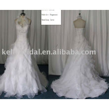 Fornecedor de atacado Superior Organza A-line Wedding Dress